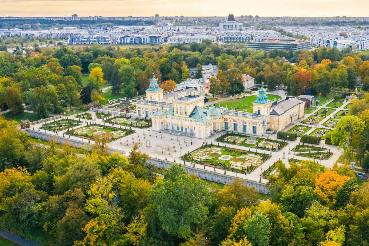 Vue aérienne du Palais de Wilanów